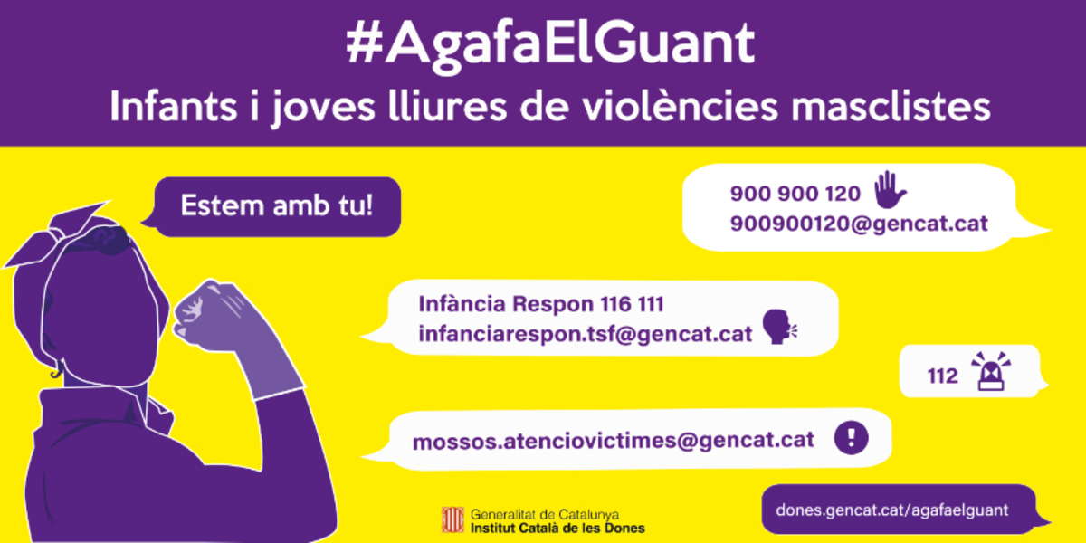 #AgafaElGuant la nova campanya de l’ICD per protegir infants i joves de les violències masclistes