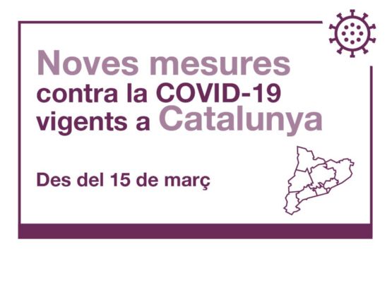 Noves mesures contra la Covid-19 a partir del 15 de març
