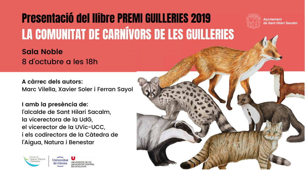 Presentació del llibre: LA COMUNITAT DE CARNÍVORS DE LES GUILLERIES (Premi de Recerca Guilleries 2019)